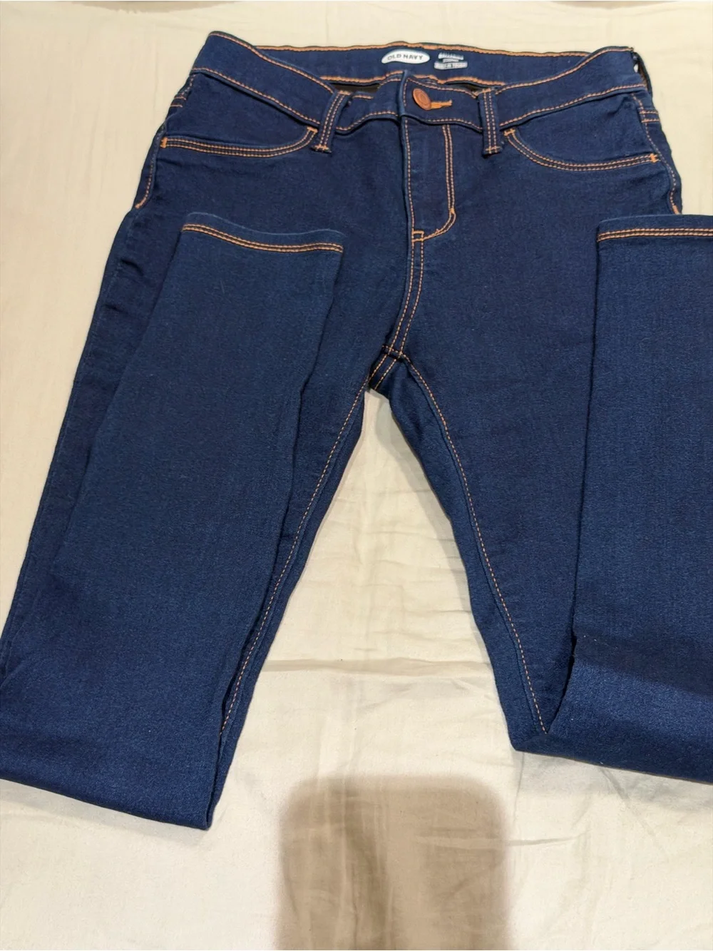 Old Navy Dark Blue Stretch Jeggings with Contrast Stitching